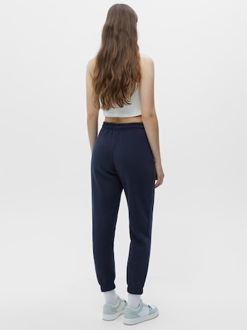 Pull&Bear Tapered Broek in Blauw