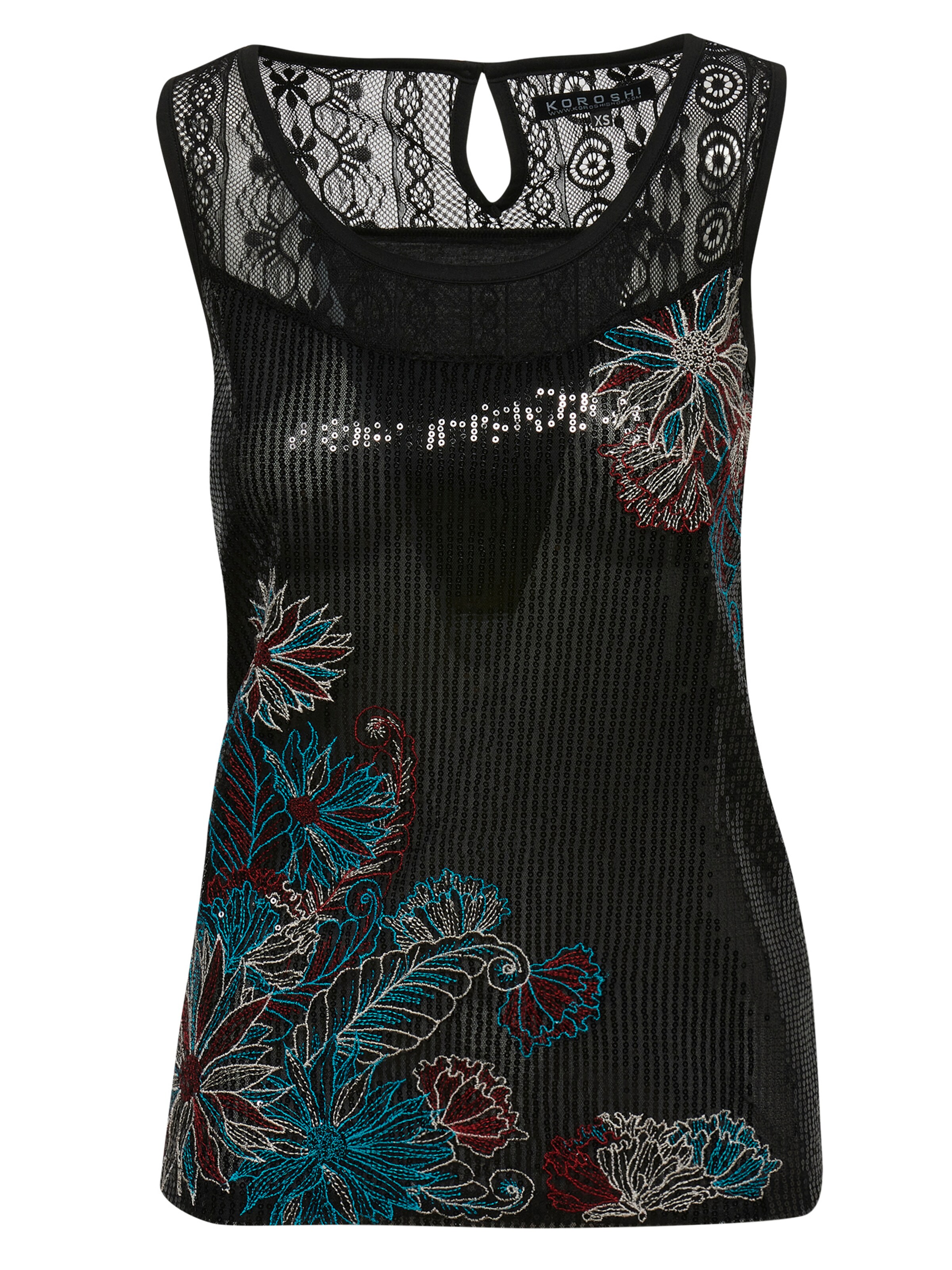 KOROSHI Top in Black: front