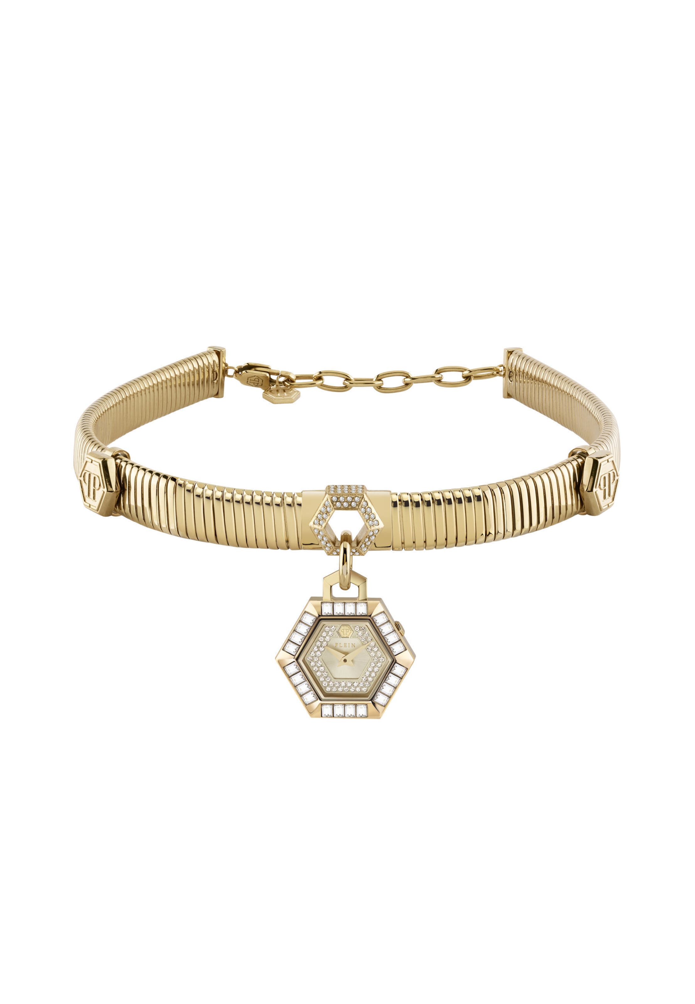 Philipp Plein Jewellery Bracelet 'PLEIN CUFF' en or, Vue avec produit