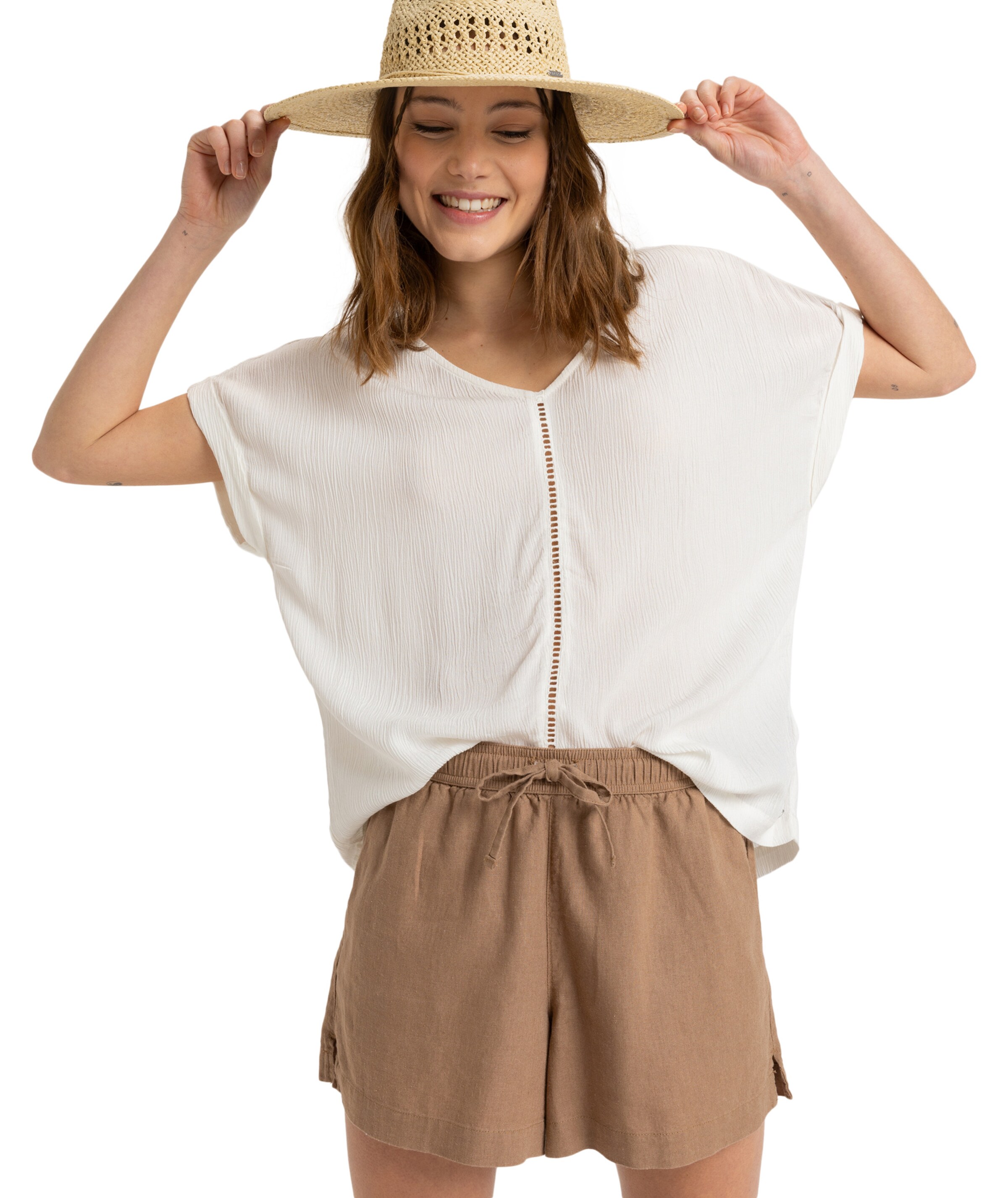 ROXY Regular Shorts 'Lekeitio Break' in Beige: Vorderseite