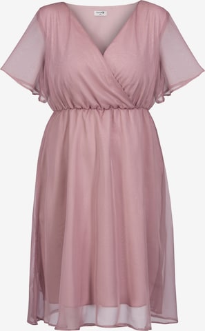 Robe de cocktail 'DENISA' Karko en rose : devant