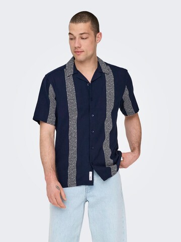 Only & Sons Regular fit Overhemd 'AVI' in Blauw