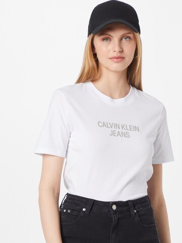 Calvin Klein Jeans Shirt in White: front