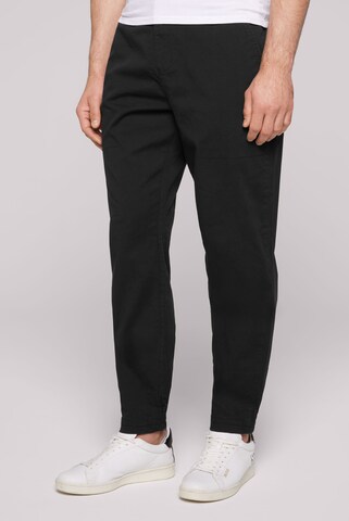 CAMP DAVID - regular Pantalón chino en negro: frente