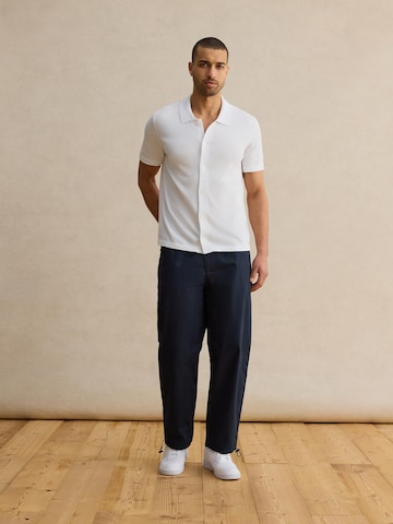 DAN FOX APPAREL Majica 'Ron' | bela barva