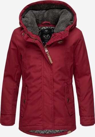 Ragwear Winter Jacket 'Elvina' in Red: front