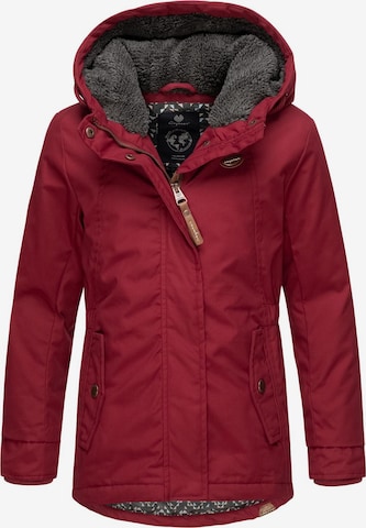 Ragwear Winter Jacket 'Elvina' in Red: front