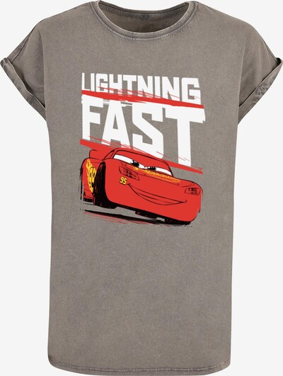 ABSOLUTE CULT Shirt 'Cars - Lightning Fast' in gelb / stone / rot / weiß, Produktansicht