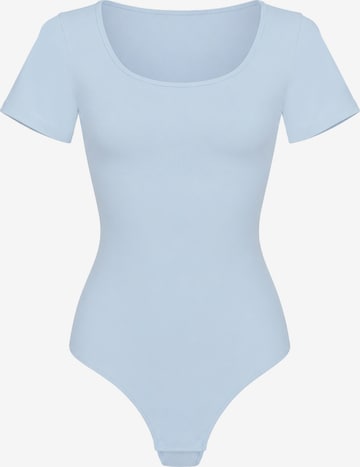 Body modellante 'Tshirt Sculpting Bodysuit with String' di cfab in blu: frontale