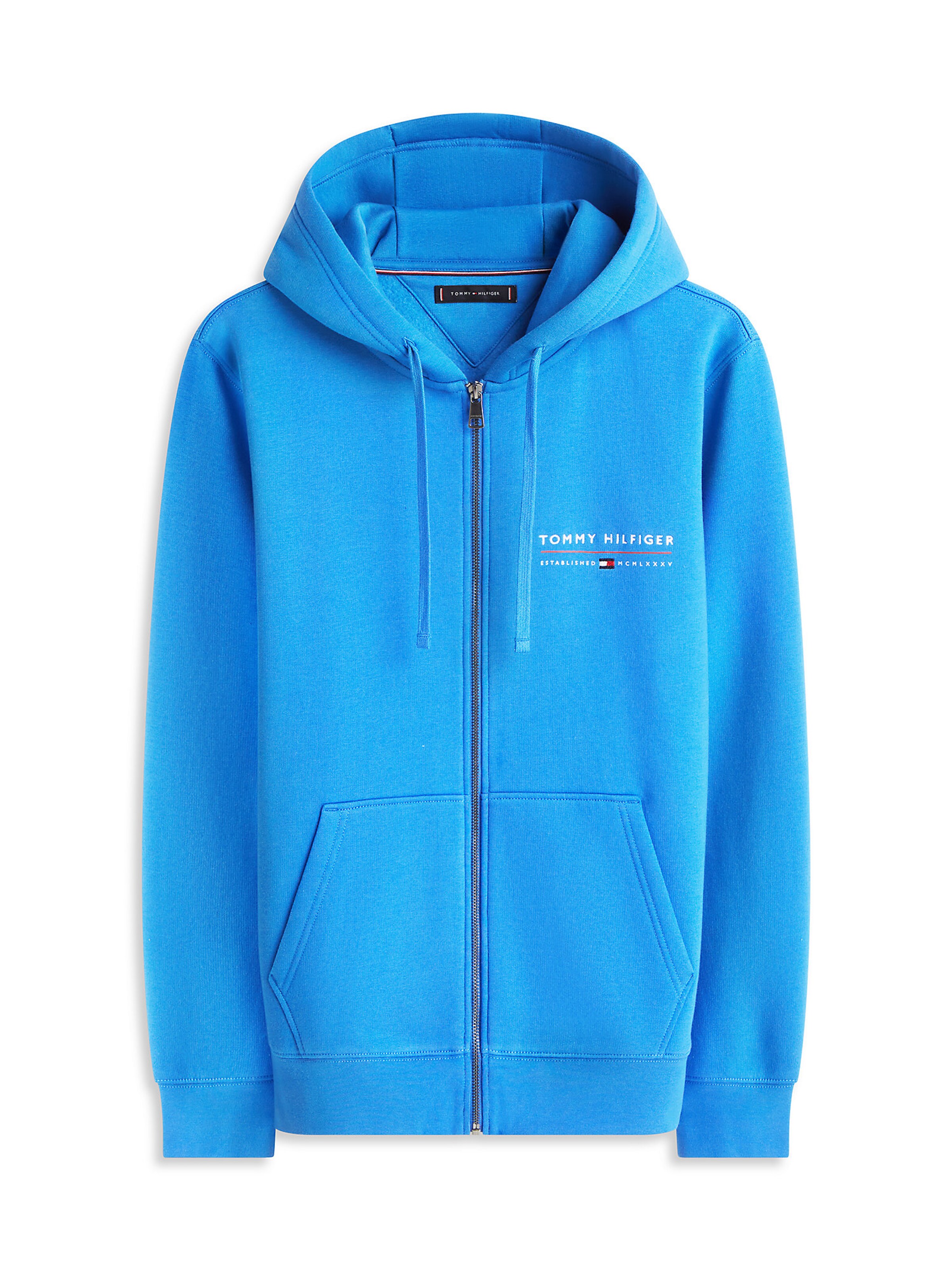 TOMMY HILFIGER Sweatjacke in kobaltblau, Produktansicht