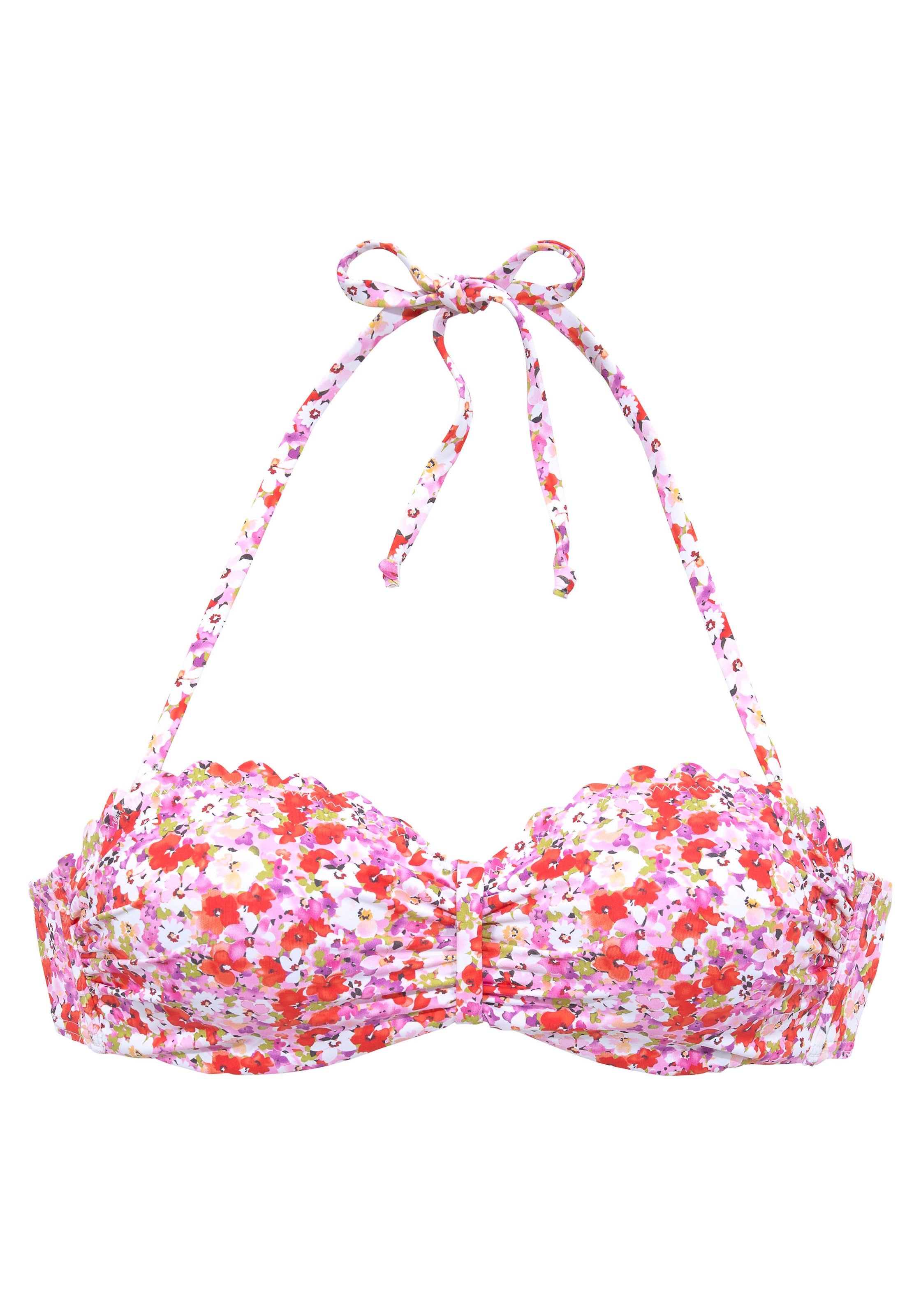 LASCANA Bandeau Bikinitop in Pink: Vorderseite