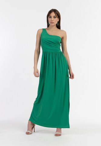 faina Evening Dress in Green