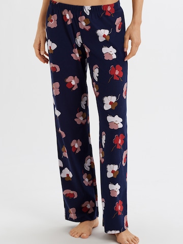 Hanro Loose fit Pants ' Soft Flower Blue ' in Blue: front