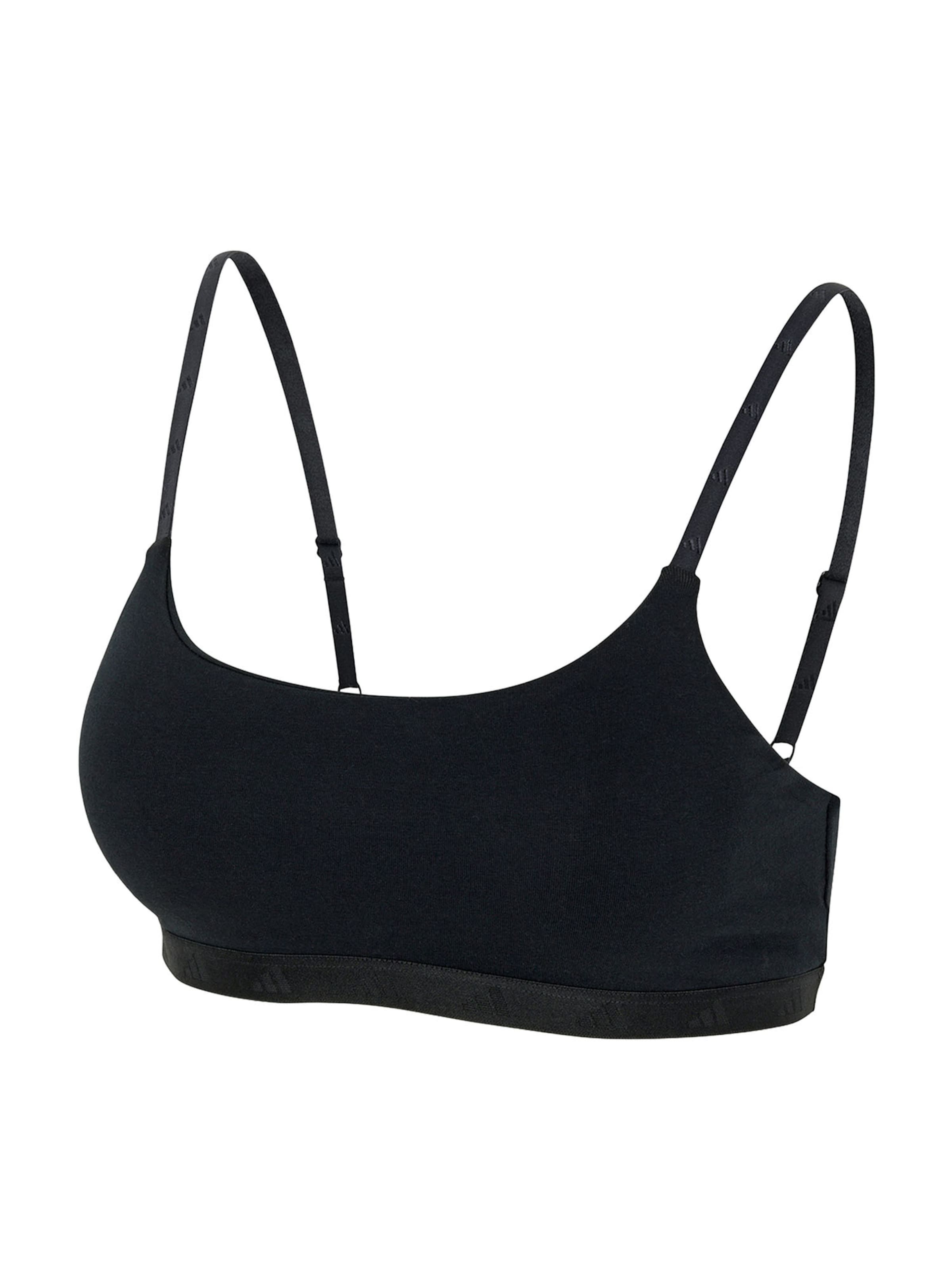 ADIDAS SPORTSWEAR Bustier BH ' Scoop Bralette - Sport Active Essentials ' in Zwart: voorkant