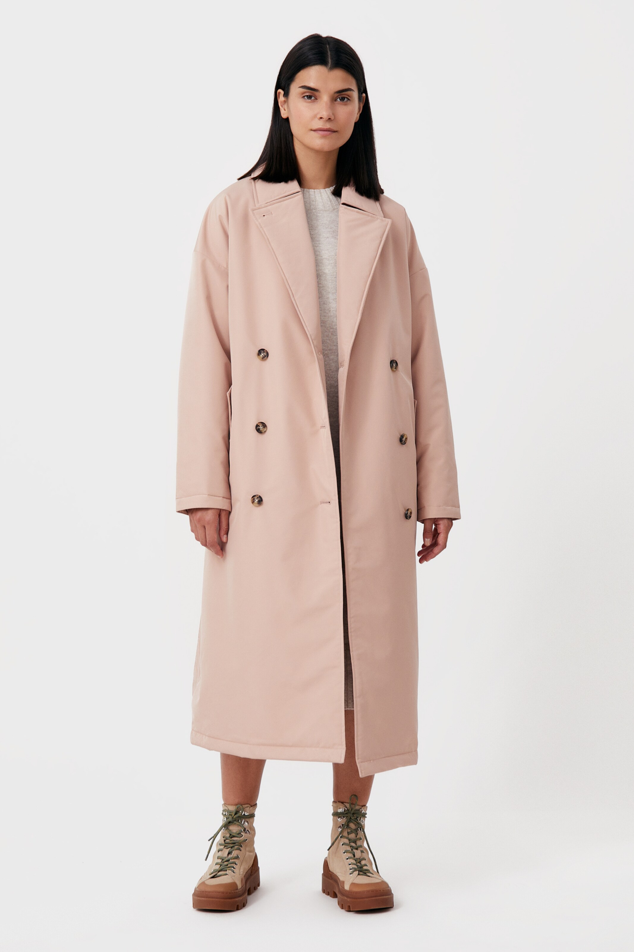 Frauen Jacken Finn Flare Trenchcoat in Beige - GF02325 Frauen Jacken Finn Flare Trenchcoat in Beige - GF02325