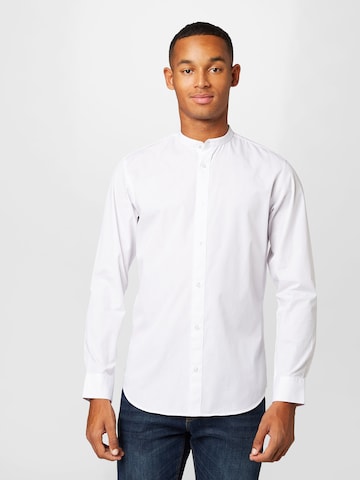 JACK & JONES Slim fit Overhemd 'JOE' in Wit: voorkant