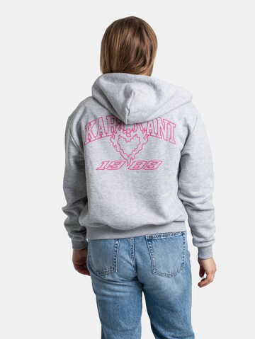 Veste de survêtement Karl Kani en gris : devant