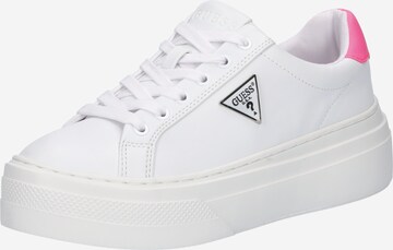 Sneaker low 'AMERA' de la GUESS pe alb: față