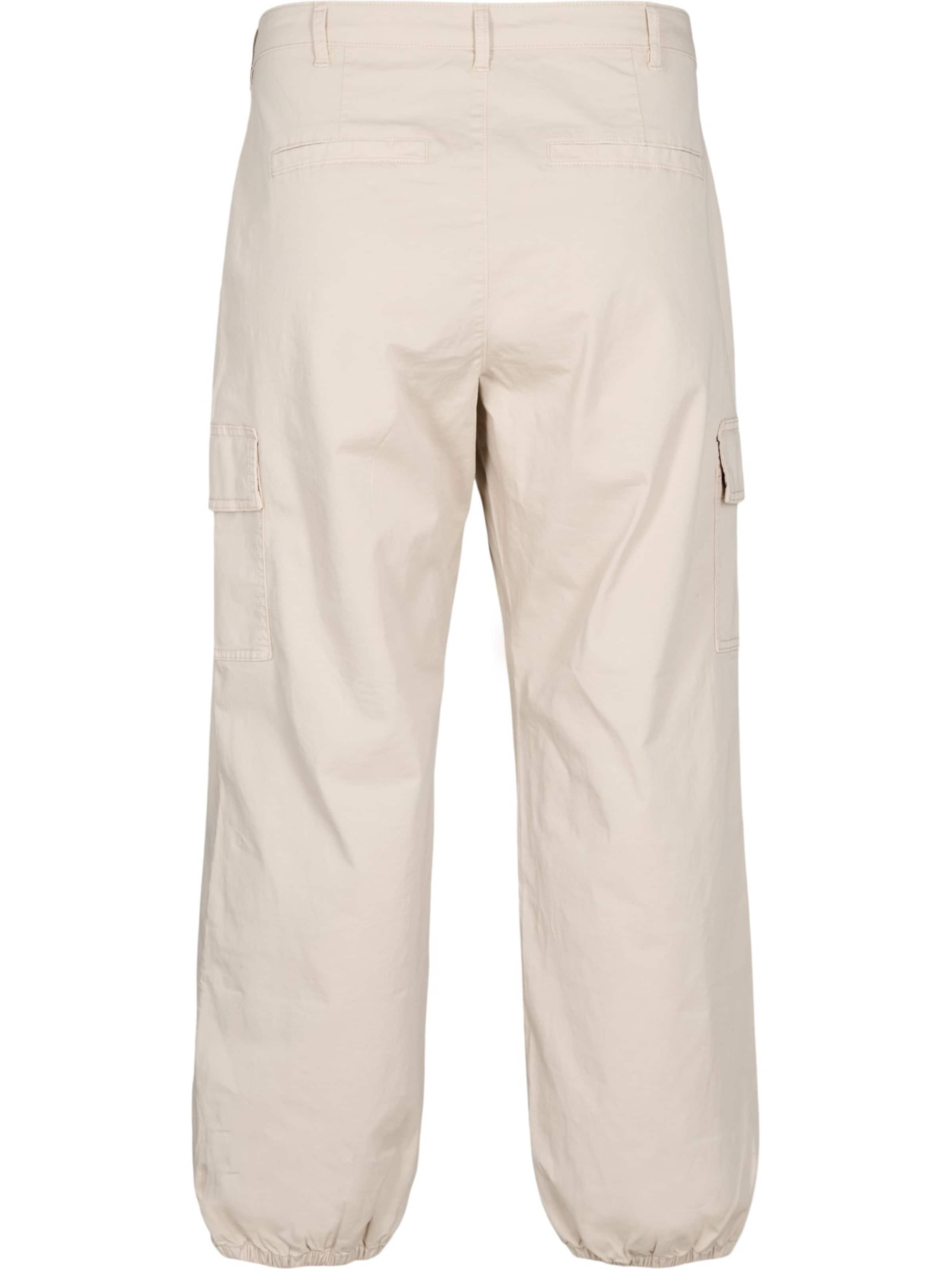 Zizzi Loosefit Cargobukser i beige