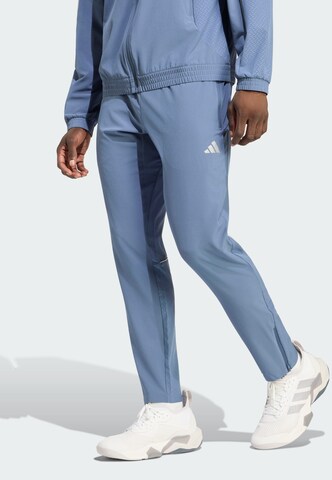 Coupe slim Pantalon de sport 'Tech Apparel' ADIDAS PERFORMANCE en bleu