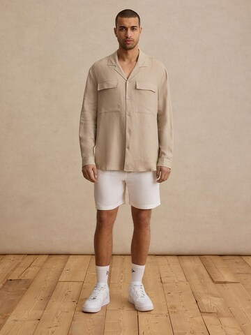 DAN FOX APPAREL Regular fit Overhemd 'Ruben' in Beige