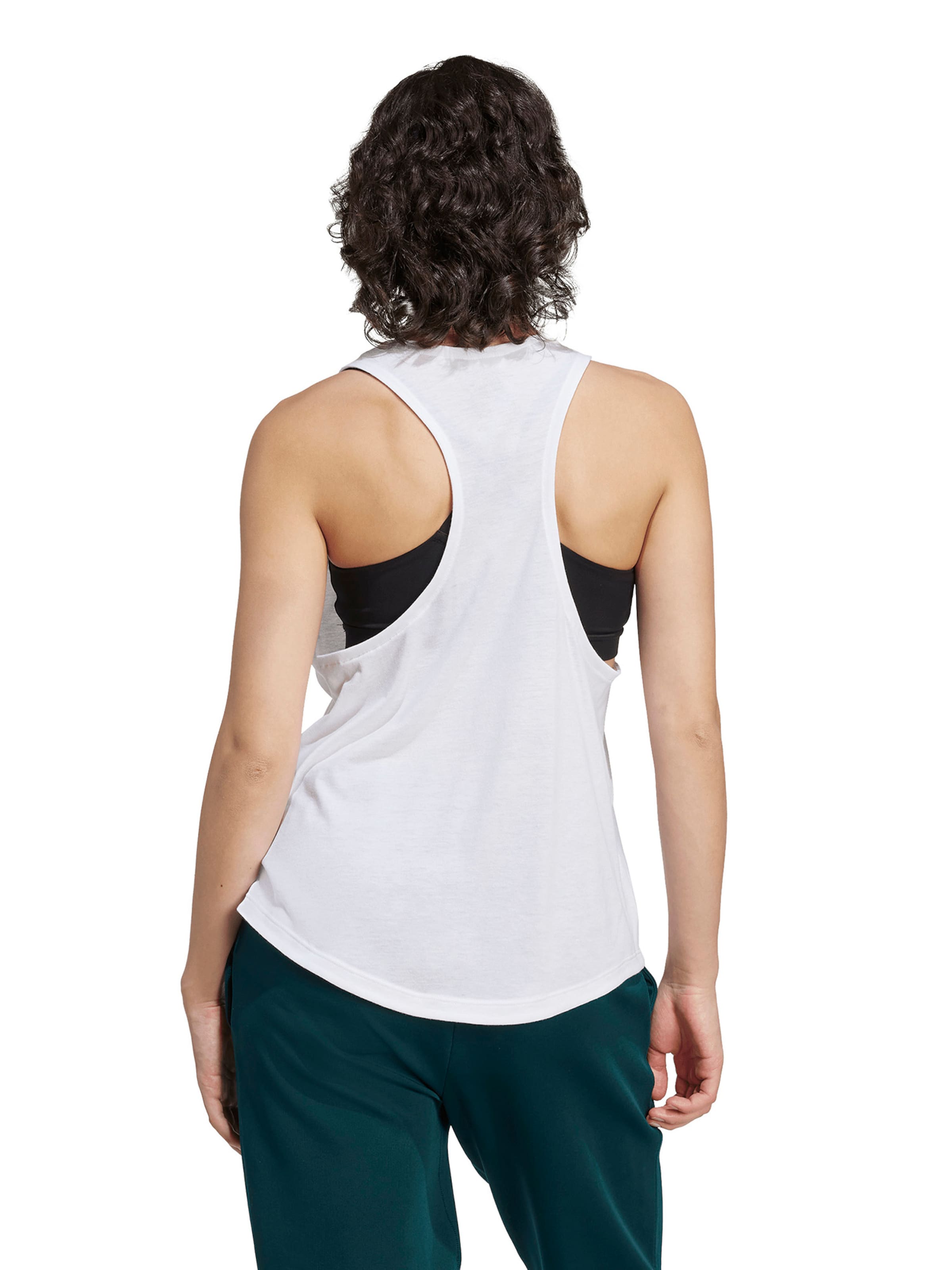 Sport top 'ES' de la ADIDAS PERFORMANCE pe alb: spate