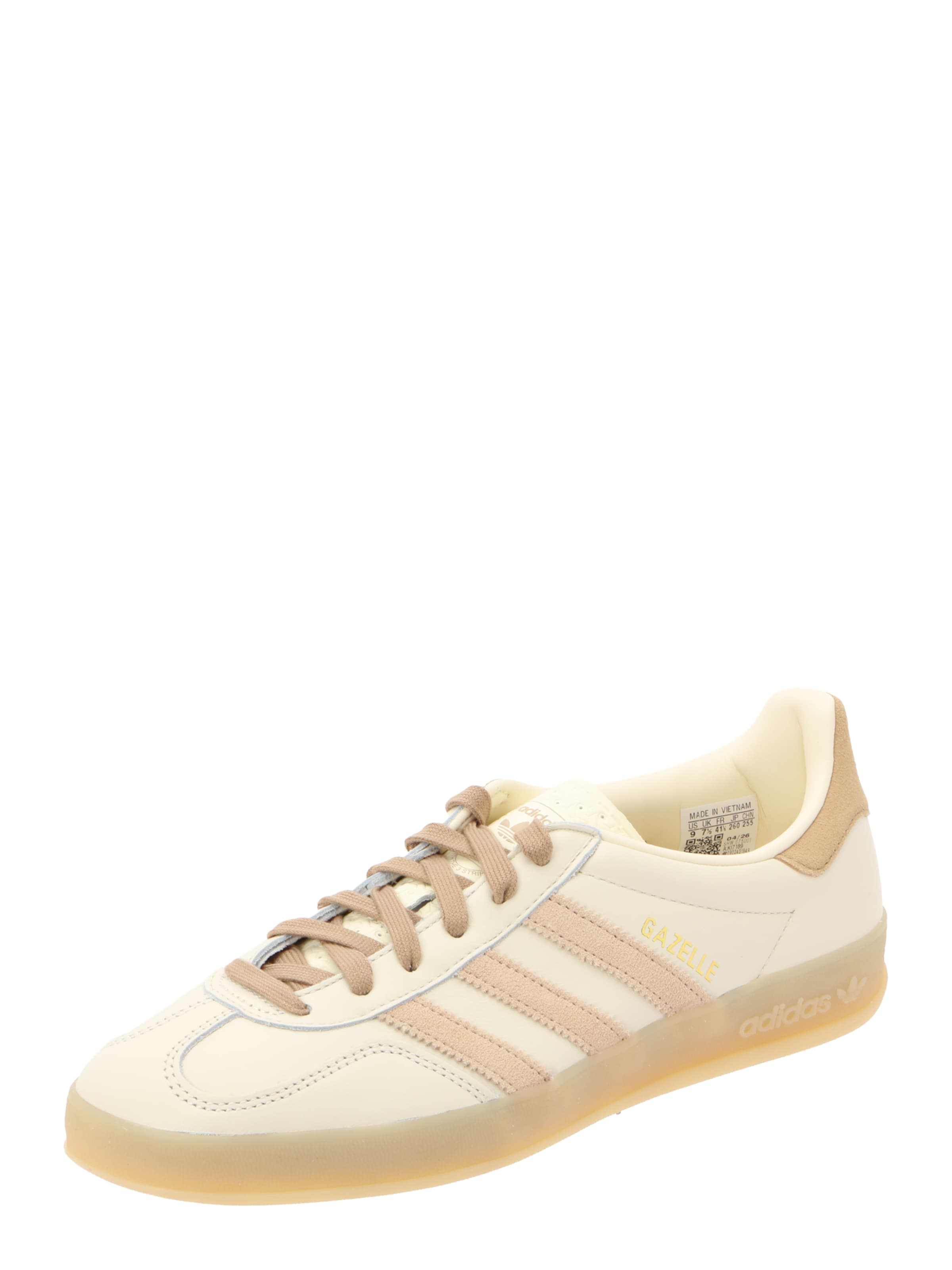 ADIDAS ORIGINALS Ниски маратонки 'GAZELLE' в размер 35,5 в камел / бял памук, Преглед на продукта