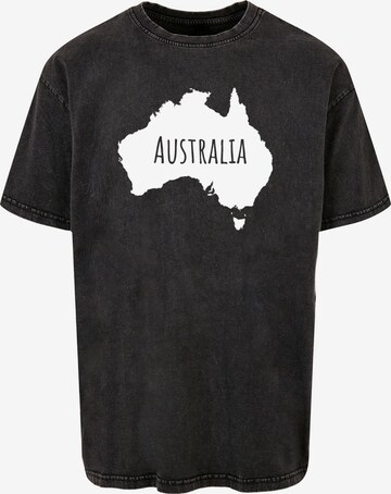 Merchcode T-Shirt 'Australia X' in Schwarz: predná strana
