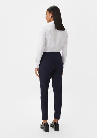 Coupe slim Pantalon COMMA en bleu : derrière