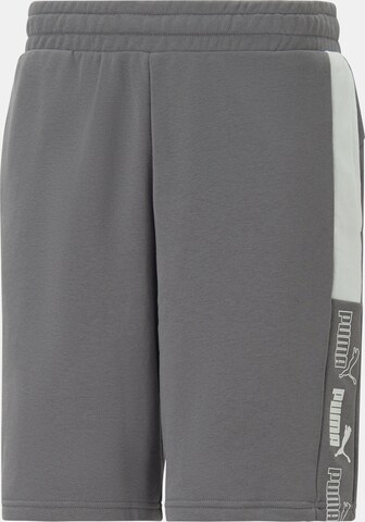 PUMA Workout Pants 'Block 9' in Grey: front