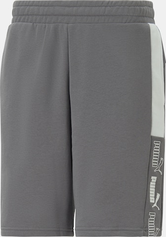 Regular Pantalon de sport 'Block 9' PUMA en gris : devant