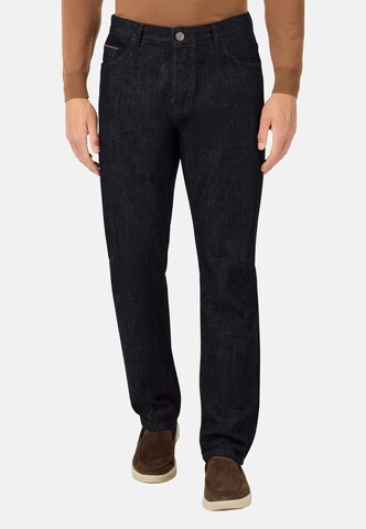 Coupe slim Jean Boggi Milano en bleu : devant