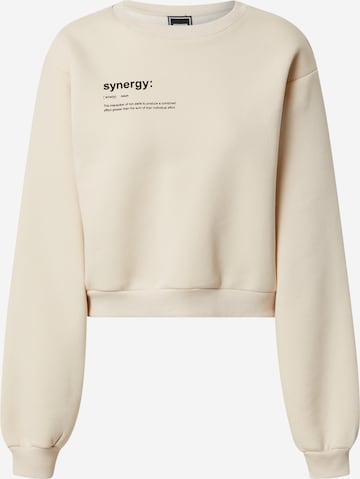 ABOUT YOU x Swalina&Linus Sweatshirt 'Emma' in Beige: front