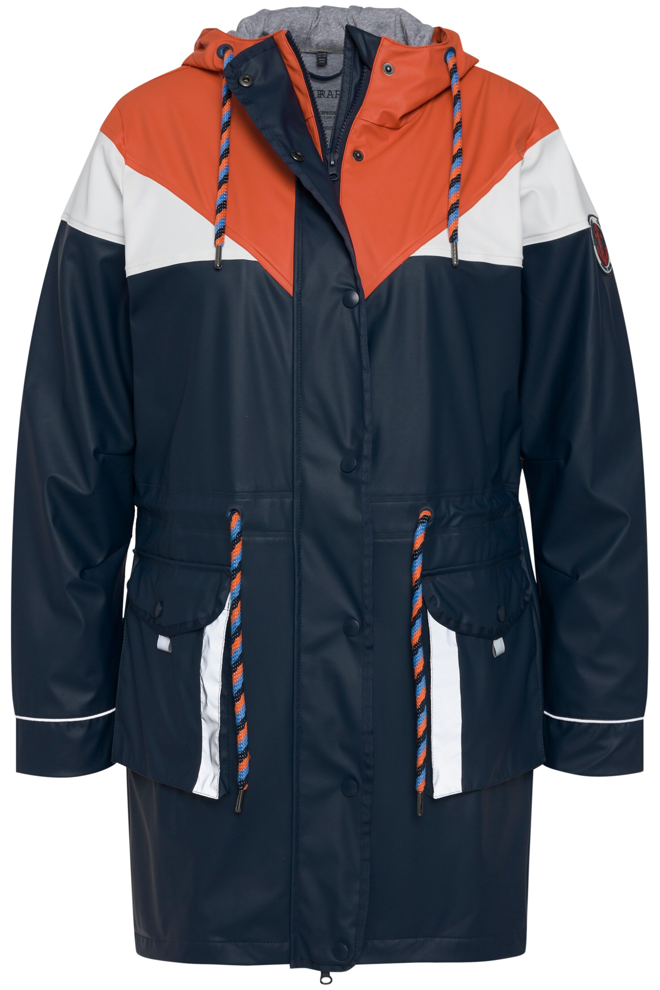 Ulla Popken Functionele jas in Blauw: voorkant