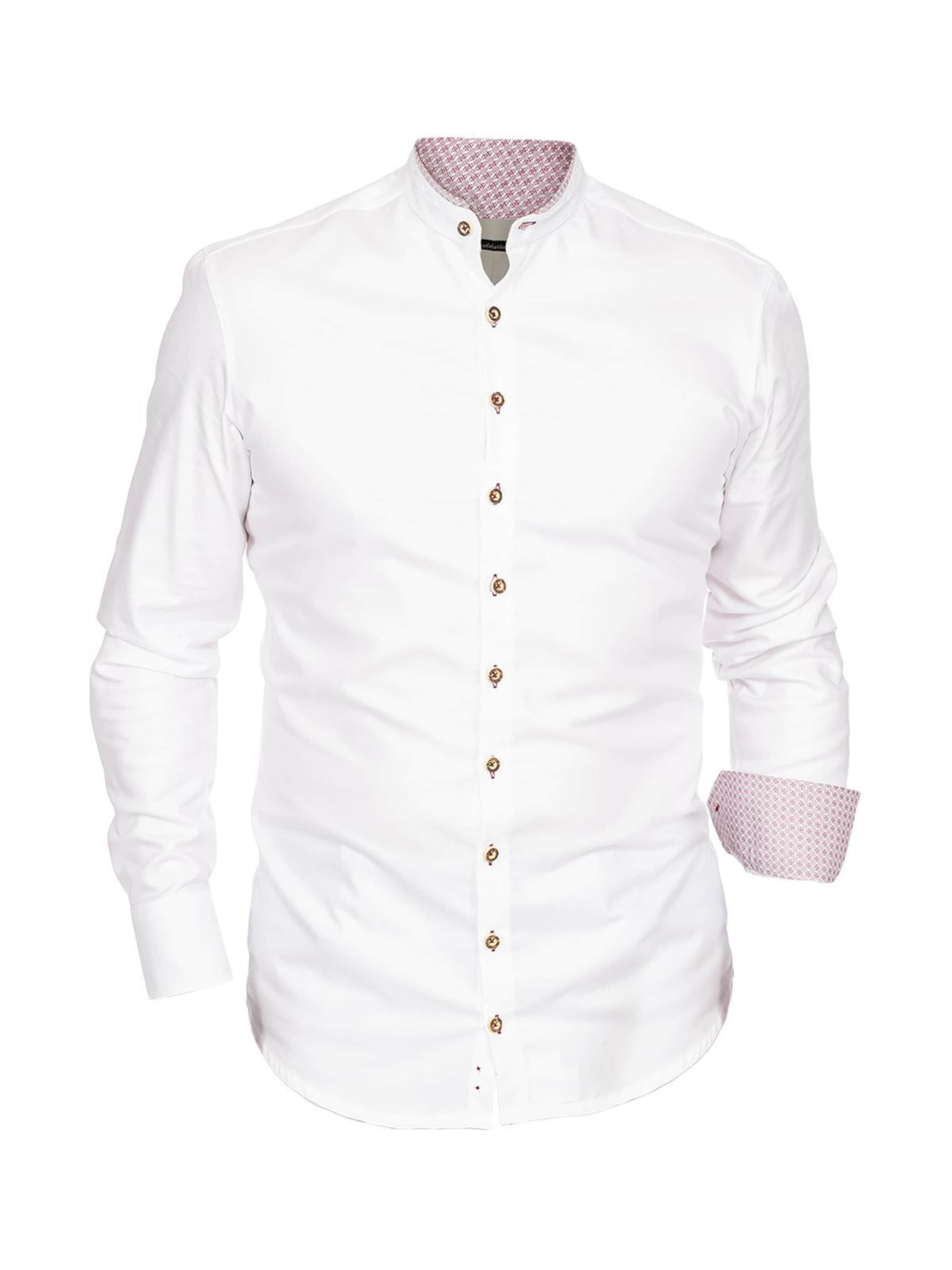 Gipfelstürmer Traditional Shirt '420004-3829' in White: front