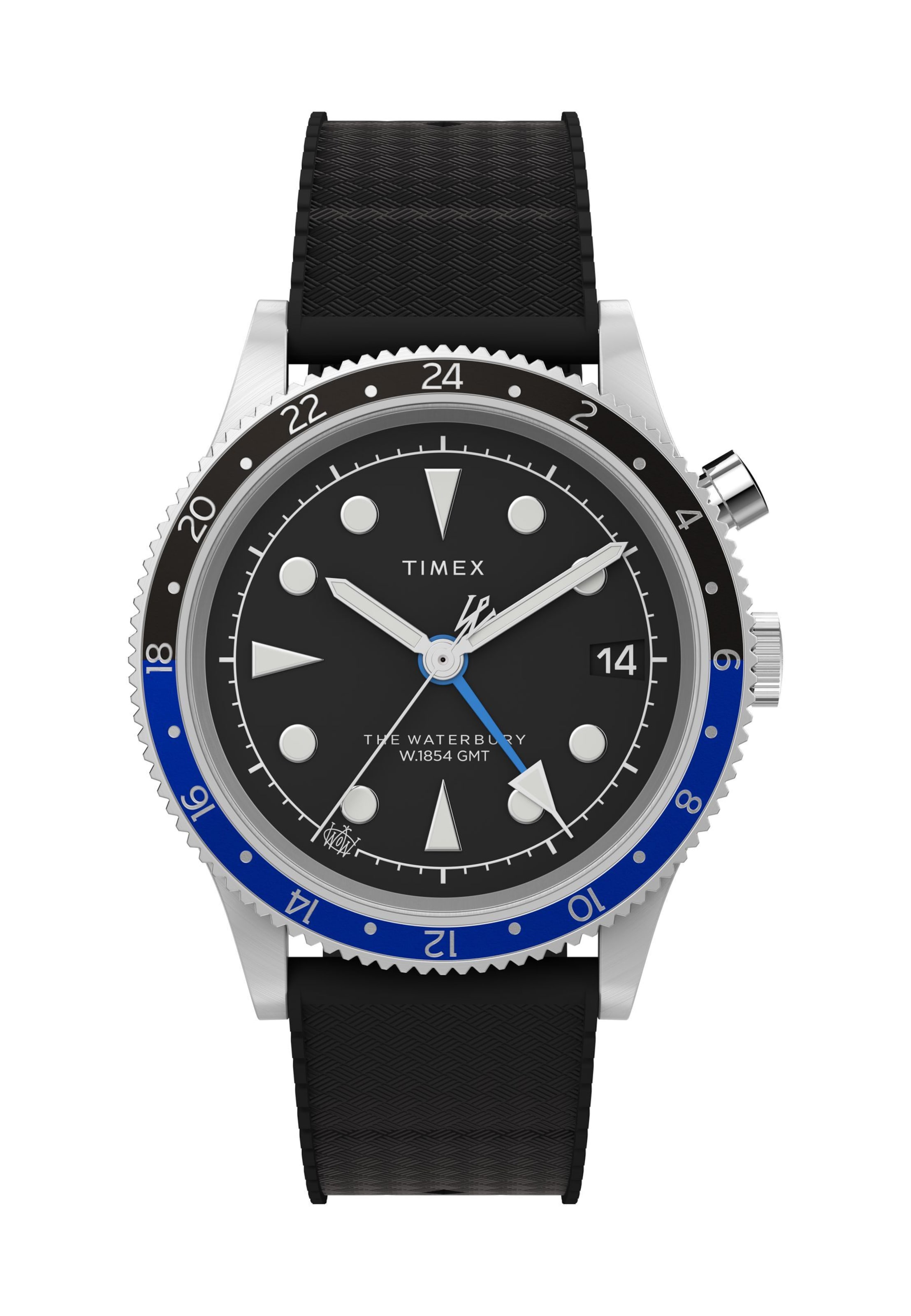 TIMEX Analoguhr 'Waterbury Traditional' in Schwarz: Vorderseite