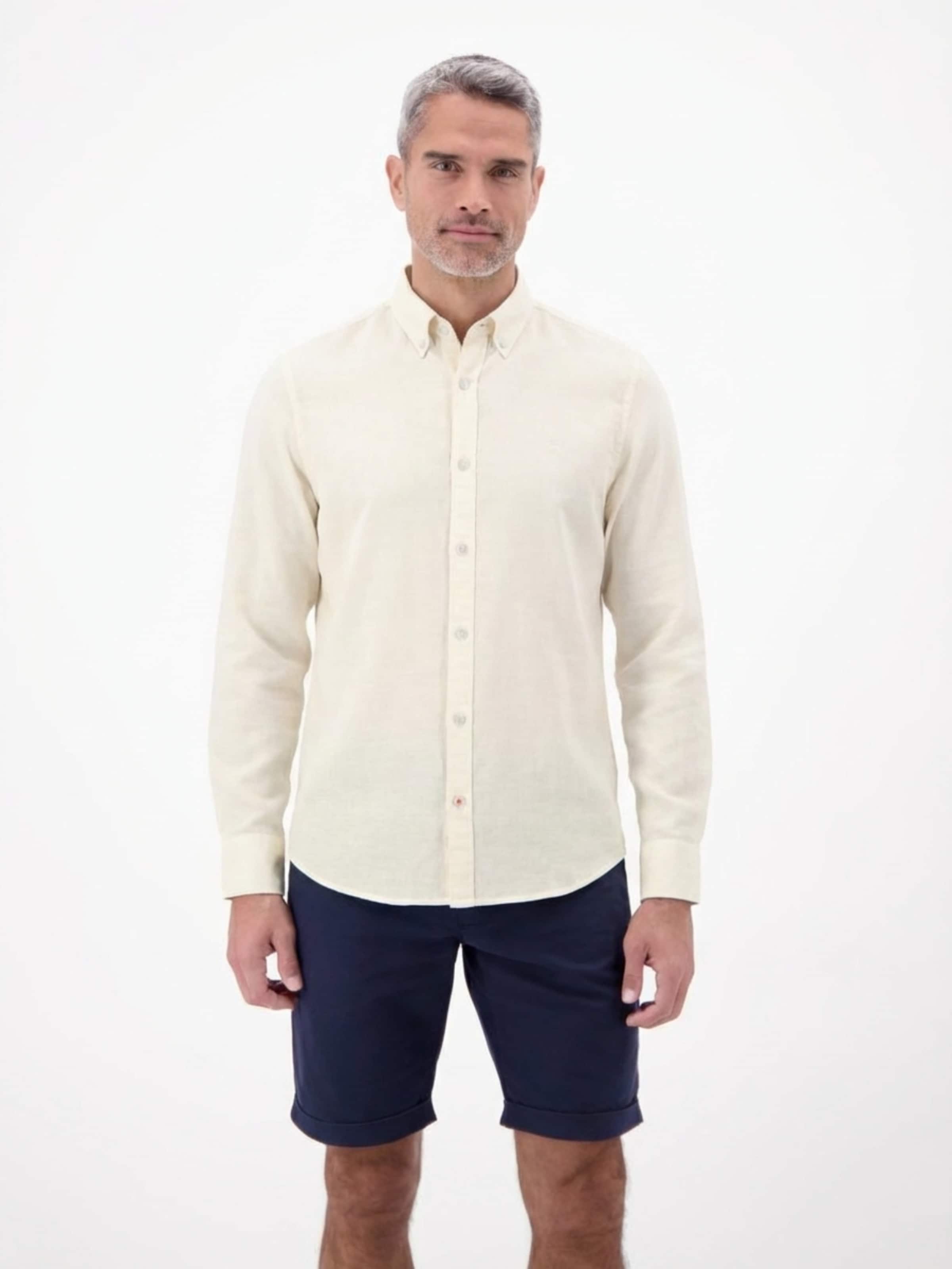 LERROS Regular fit Overhemd in Wit: voorkant
