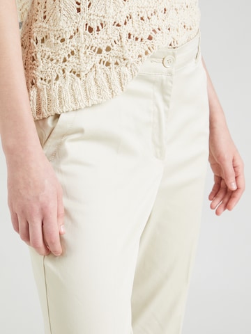 Sisley Slim fit Trousers with creases in Beige