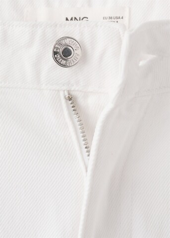 MANGO TEEN Wide leg Jeans 'Scarf' in White