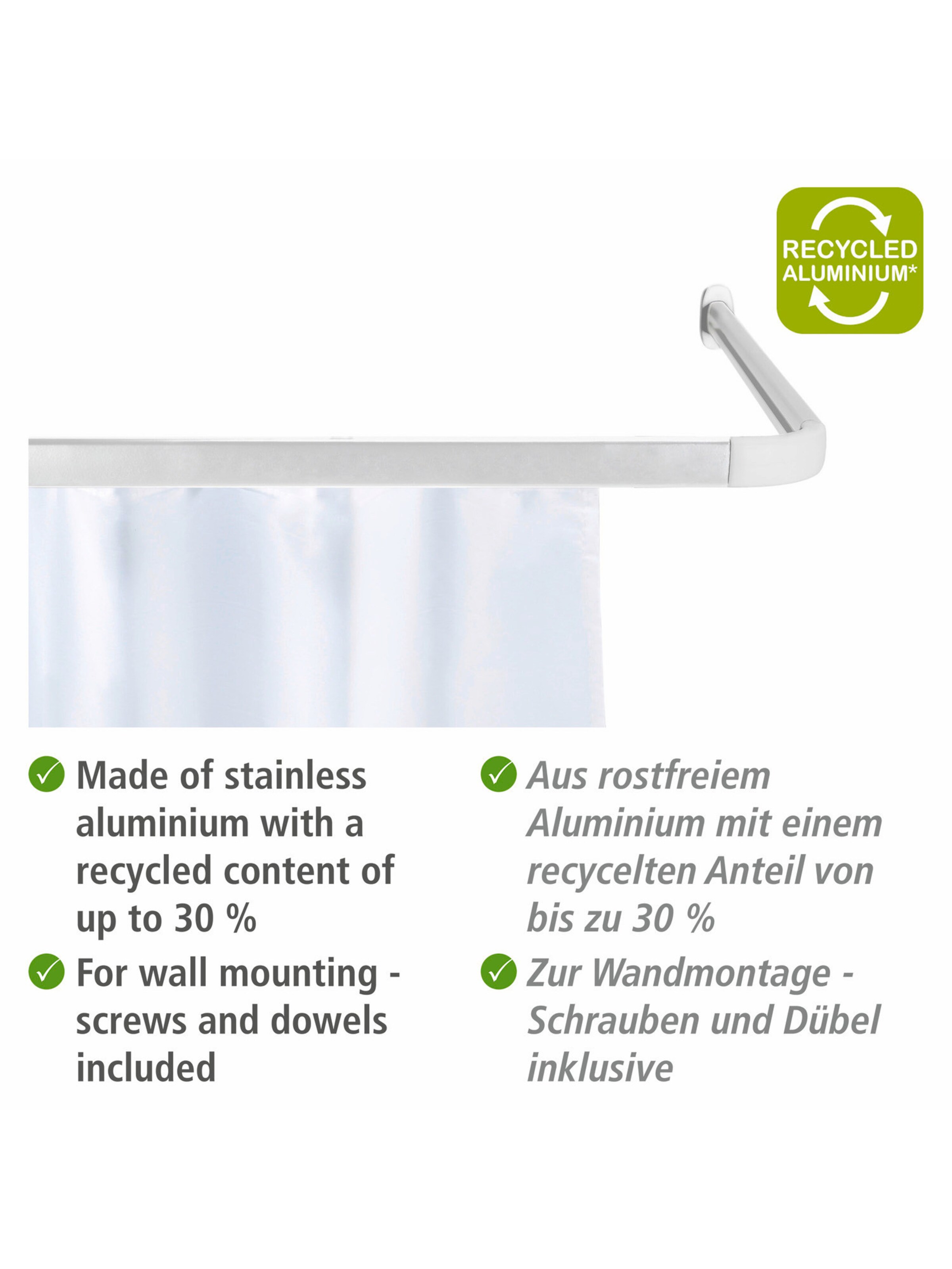 Wenko Winkelschiene 'Era' in Weiß