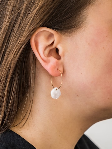 Fräulein Wunder - Brincos 'Acetat Creolen Alice' em branco: frente