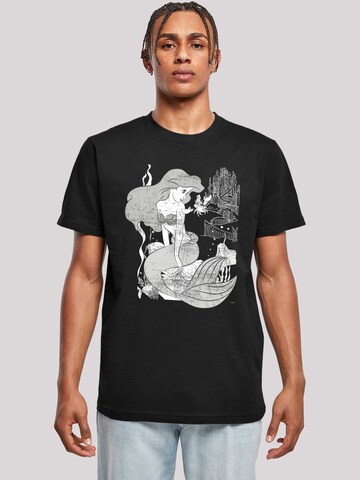 T-Shirt 'Disney The Little Mermaid' F4NT4STIC en noir : devant