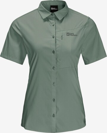 JACK WOLFSKIN Multifunctionele blouse 'Heidetal' in Groen: voorkant