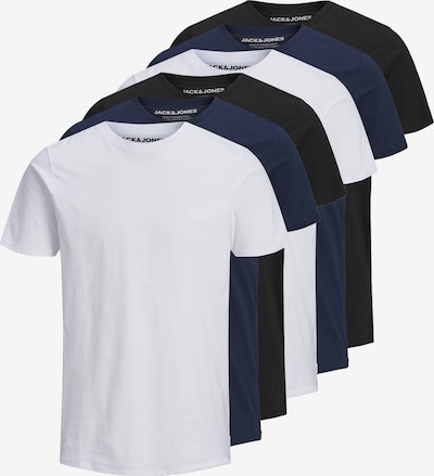 JACK & JONES T-Shirt en marine / noir / blanc, Vue avec produit