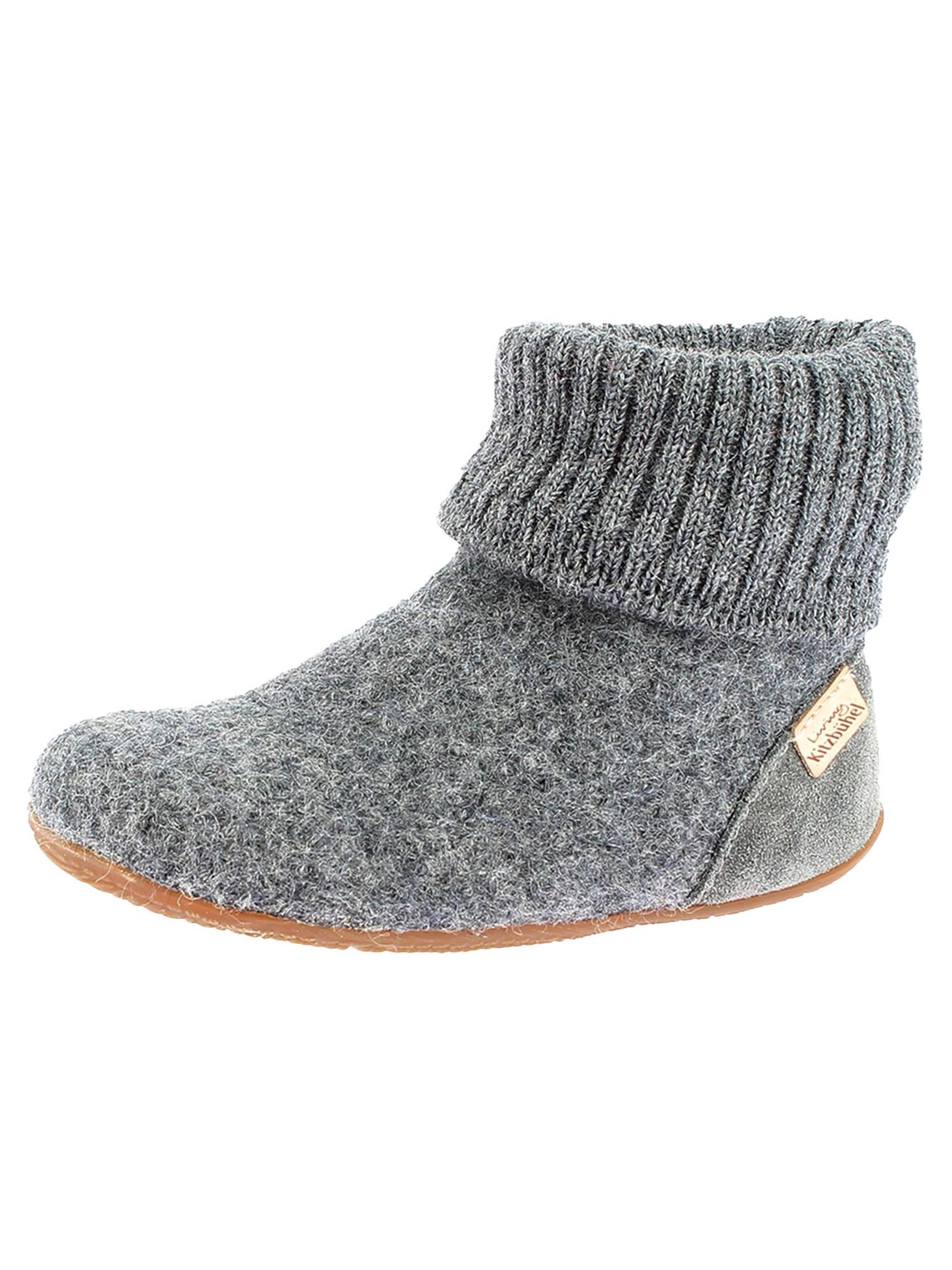 Living Kitzbühel Slippers 'Schurwolle' in Grey: front