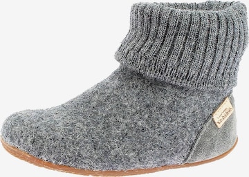 Living Kitzbühel Hausschuh 'Schurwolle' in Grau: Vorderseite