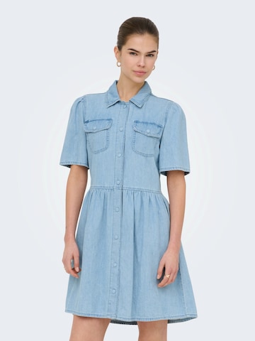 ONLY Košilové šaty 'ONLEVELINE' – modrá: přední strana