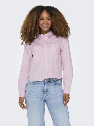 ONLY Blouse in Roze: voorkant