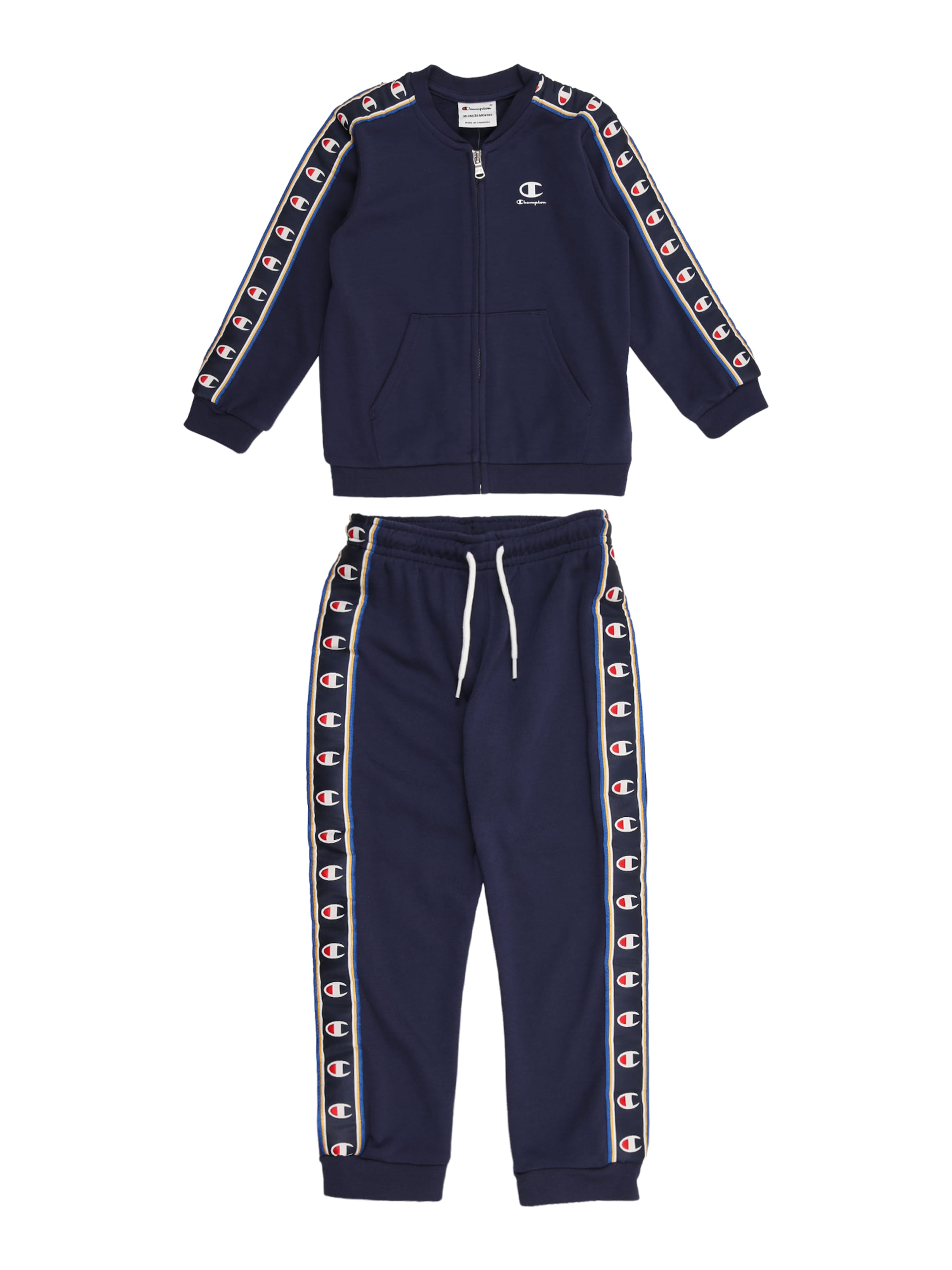 Champion Authentic Athletic Apparel Sweatsuit in Royal blue / Dark blue / Cherry red / White, Item view