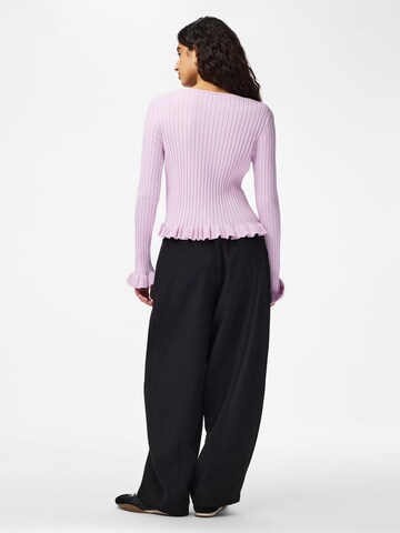 PIECES Gebreid vest 'PCRagnhild' in Lila